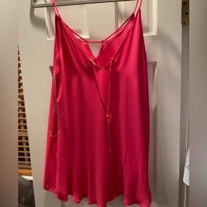 Sexy hot pink silk women’s top